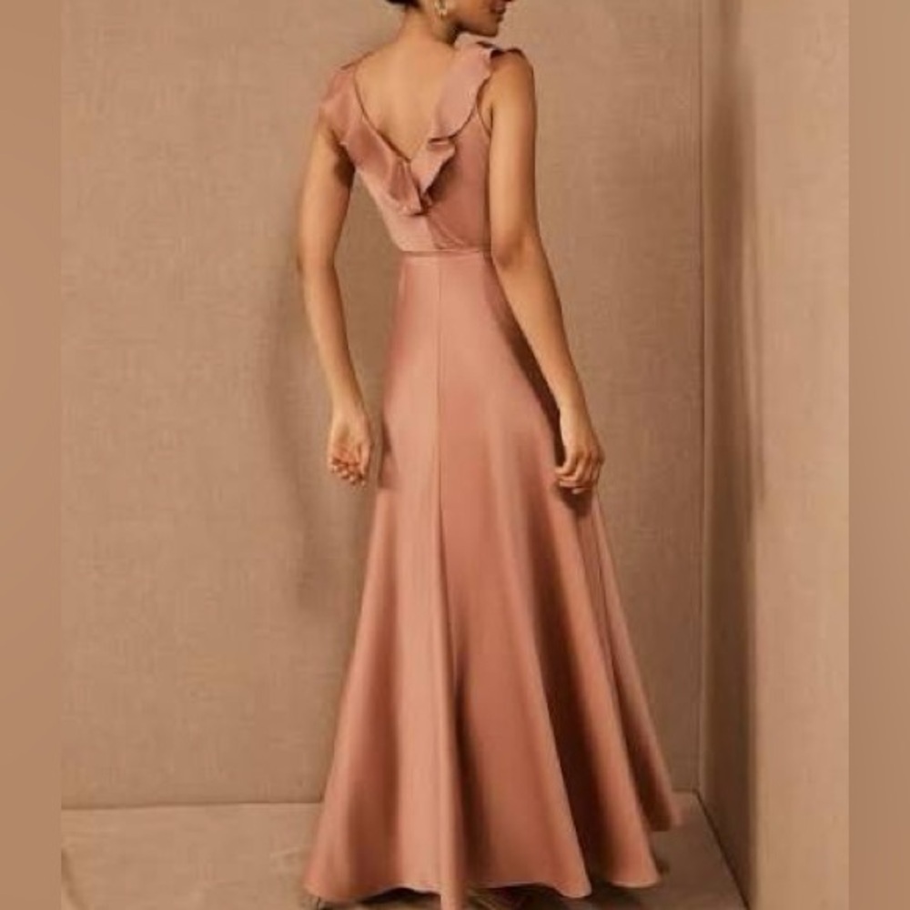 Anthropologie Sachin + Babi Tansy formal Gown apricot satin NWT - Picture 16 of 16